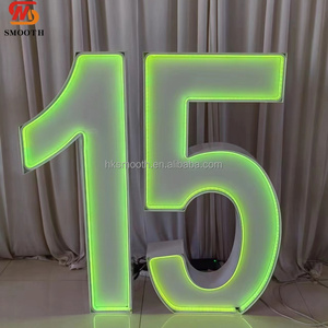 SMOOTH Best-Seller LED <b>Large</b> Wedding Neon Number Letter Custom Iron RGB <b>Light</b> Number Wedding Birthday Decor - Product Image 1