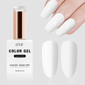 <span class=keywords><strong>Vernis</strong></span> à ongles en gel UV <span class=keywords><strong>semi</strong></span>-<span class=keywords><strong>permanent</strong></span> super noir et blanc à haute teneur en pigments pour manucure française - Product Image 5