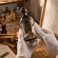 Diffuseur d'arômes en verre de conception originale HIITII, type nébulisation à siphon, pièce en verre pour diffuseur d'arômes, fabrication OEM ODM OBM