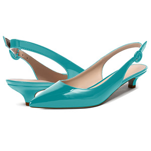 Di alta qualità da donna estate a punta chiusa gattino <span class=keywords><strong>tacco</strong></span> <span class=keywords><strong>basso</strong></span> <span class=keywords><strong>sandali</strong></span> graziosi cinturino alla caviglia da donna scarpe eleganti per feste all'ingrosso - Product Image 5