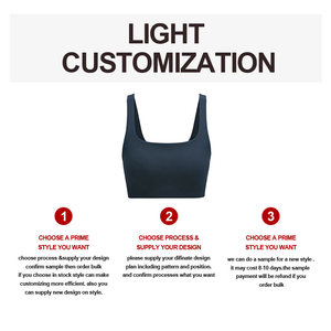 Sujetador Deportivo para Mujer, Personalizado, Ligero, de Alta Elasticidad, Sin Varillas, para Yoga y Gimnasio, con Logotipo Bordado en la Parte Delantera, Transpirable - Product Image 4