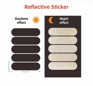 Ruban de sécurité réfléchissant noir super visible, autocollants décoratifs universels, étiquettes pour dissimuler les rayures sur les casques et carrosseries de voitures et de motos - Product Image 1