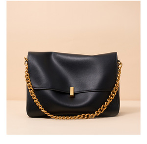 Fashion Minimalist <b>Soft</b> Genuine Leather Ladies Messenger Bag Large Capacity Briefcase <b>Handbag</b> Single Strap ZIP Closure - Product Image 5