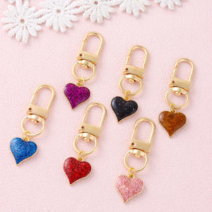 Nuevo Llavero Creativo con Corazón Brillante y Cierre Dorado, Amuleto <span class=keywords><strong>de</strong></span> <span class=keywords><strong>Amor</strong></span> Brillante para Bolsos, Llaves, Regalos <span class=keywords><strong>de</strong></span> San Valentín - Product Image 2