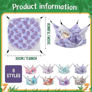 Hamac carré en velours imperméable à double couche isolé pour petits animaux, sac de couchage suspendu pour écureuil et <span class=keywords><strong>hamster</strong></span> - Product Image 2