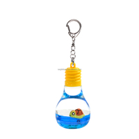 Porte-clés en acrylique en forme de mini ampoule, jouet sensoriel liquide OEM/ODM, anti-anxiété, autisme, apaisant, relaxant, jouets Kawai, porte-clés liquides