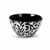 Bol en porcelaine haute qualité, bol à soupe en céramique durable avec finition brillante blanche et noire, 700 ml / 24,7 oz, pour service de table haut de gamme