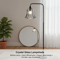Abat-jour en verre transparent pressé BSCI, style chinois/européen/côtier, pour lampe murale – Vente chaude usine