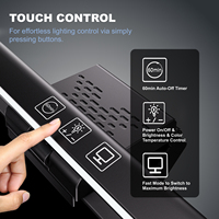 Lampe LED de bureau à fixation par pince de 50 cm, barre lumineuse pour écran d'ordinateur suspendue avec contrôle tactile, alimentation USB-C pour le bureau, l'étude et la lecture