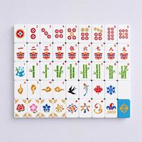 Jeu de Mahjong Américain Signature, Étanche, en PLA, Danse du Lion, 160 Tuiles Personnalisées, pour Soirées en Famille, Cadeau de Fêtes, OEM Personnalisé