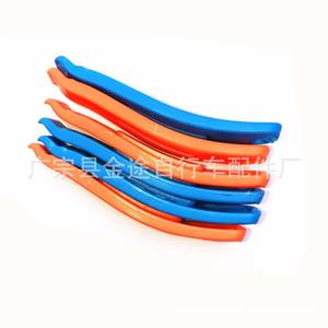 Levier de pneu Jintu en plastique, outil de réparation de pneus de vélo, couleur bleu-orange, pour vélo de montagne, accessoire d'entretien pour vélo à vitesse fixe - Product Image 1