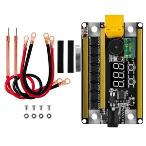 DIY 99 dişliler 8V-24V nokta kaynakçı kiti için 18650 lityum pil Mini dijital güç ayarlanabilir nokta kaynak kalem kontrol panosu