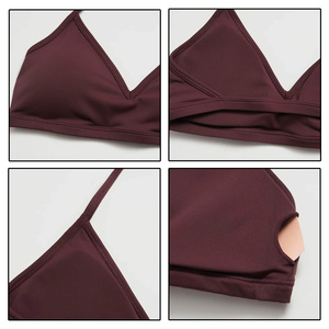 <span class=keywords><strong>Reggiseno</strong></span> Sportivo Personalizzato con <span class=keywords><strong>Schiena</strong></span> <span class=keywords><strong>Scoperta</strong></span>, Imbottitura Rimovibile, Colore Unico, Asciugatura Rapida, Compressione, Scollo a V, per Yoga e Fitness - Product Image 5
