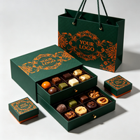 Boîtes Cadeaux de Luxe Écologiques Recyclables Rigides pour Chocolats et Bonbons – Ensemble d'Emballages en Gros d'Usine avec Embossage Haute Qualité