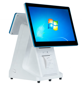 15.6 Inch Dual Screen Windows/Android/Linux Self Checkout Kiosk <b>Printer</b> QR <b>Scanner</b> POS All in One Desktop Payment Kiosks - Product Image 1
