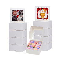 RomanticBaking 40 boîtes de pâtisserie non imprimées de 4x4x2 pouces pour mini-gâteaux, rouleaux à la cannelle, truffes au chocolat, fabriquées aux États-Unis - Fête/Mariage