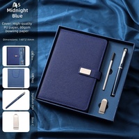 Coffret Cadeau d'Affaires de Luxe en Gros : Carnet en Similicuir, Stylo, Bouteille, Reliure Piquée, Logo Personnalisé, Promotionnel