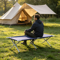 Lit pliant et couchette pour camping-car, caravane, camping, avec rangement compact dans le coffre, idéal pour les longs trajets et la détente