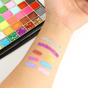 Colorful Makeup Palette With 6 <b>Paint</b> Brushes For Face Body Art Performance Stage Use - Product Image 2