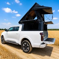 Couverture de benne rigide en alliage d'aluminium sur mesure pour pick-up universels (benne de 2 m) avec fenêtre coulissante unilatérale sans perçage