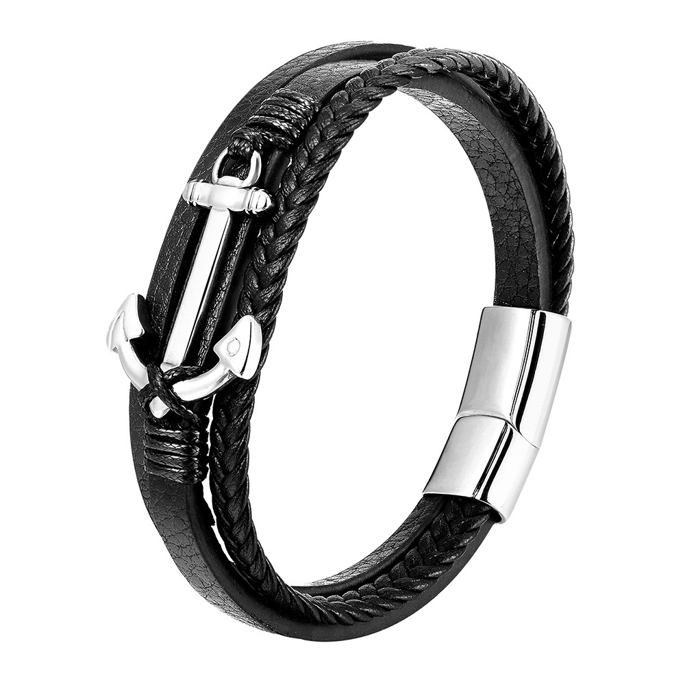 New Fashion Men's Anchor Bracelet High Quality Stainless Steel