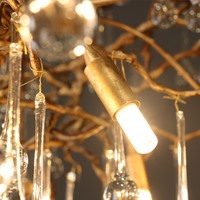 Grande suspension intérieure de luxe, noir et or, lampe suspendue à LED, décoration intérieure, style nordique moderne, lustre en cristal en forme de goutte d'eau