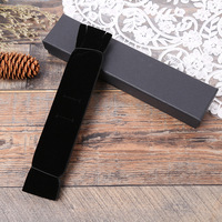 Caja de Embalaje de Joyería Negra en Existencia para Pulseras, Collares, Colgantes, Anillos, Pendientes, Cajas de Regalo con Espuma