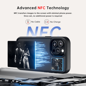 QY custodie per telefono con <span class=keywords><strong>foto</strong></span> ritratto custodia per <span class=keywords><strong>iPhone</strong></span> 17 <span class=keywords><strong>Cover</strong></span> per telefono con 4 colori modificabile E inchiostro schermo NFC digitale fai da te - Product Image 3