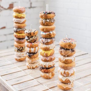 Expositor de acrílico para donuts Artfulcosmos, rectangular, moderno, de 5 mm de grosor, de varios niveles, para bodas, panaderías y eventos. - Product Image 5