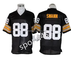 custom plus size high quality usa football jersey Pittsburgh Lambert Polamalu Harris Swann Bradshaw Bettis Blount Greene jerseys