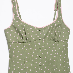 ZATRHMBM <span class=keywords><strong>Vestido</strong></span> <span class=keywords><strong>Midi</strong></span> Elegante Retro con <span class=keywords><strong>Tirantes</strong></span> y Estampado de Puntos, Nueva Moda de Verano 2026 para Mujer - Product Image 4