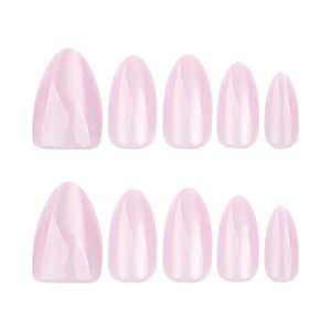 Ongles élégants blancs effet œil de chat, courts, forme amande, pour l'automne et l'<span class=keywords><strong>hiver</strong></span>, de haute qualité, vente en gros, manucure tendance - Product Image 5