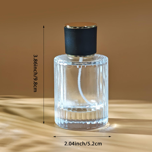 30ml 50ml 100ml Round Cylindertransparent <b>Spray</b> Glass <b>Perfume</b> <b>Bottle</b> with Screw Cap and Screen Printed Design - Product Image 2