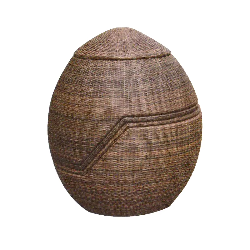 Gran sofá silla de ratán con forma de huevo