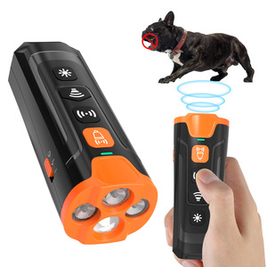 Ultrasonic Dog Repeller <b>Bark</b> <b>Control</b> Device Black Orange ABS Material For Dogs Cats Pets Training Equipment - Product Image 4