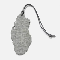 Nuevo y Moderno Llavero con Forma de Mapa de Qatar para Mujer, Creativo, de Cuero PU, Ligero, para Bolsos