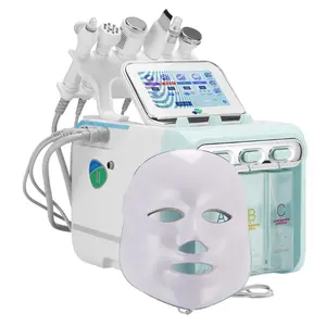 Macchina per la cura della pelle 7 In 1 Hydra h2o2 ossigeno con maschera a Led macchina per il viso a radiofrequenza
