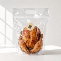Sac de transport personnalisé pour dinde et poulet rôti, pochette d'emballage alimentaire en plastique pour service de livraison de restaurant