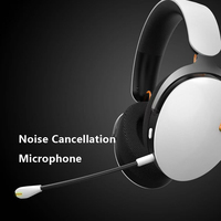 Headset Gaming Nirkabel 2.4GHz BT Berkabel Isi Ulang 1000mAh dengan Mikrofon Peredam Kebisingan Kompatibel dengan Desktop TV PS4 PS5