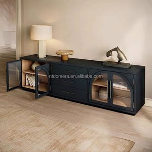 Mueble de TV de Madera Maciza de Estilo Retro Francés, Diseño Moderno Hecho a Mano para el Hogar, Hotel, Sala de Estar, Comedor, Muebles que Ahorran Espacio - Product Image 6