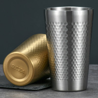 Tasse à bière et à eau isolée à double couche en acier inoxydable 304 personnalisée pour boissons froides et camping Type de verre à cocktail