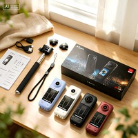 Caméra sport panoramique X5 PRO avec caméra avant et arrière interchangeable, batterie 1500 mAh, enregistrement audio stéréo pour les voyages et les prises de vue en extérieur