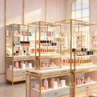 Vitrines de présentation de cosmétiques de luxe abordables, armoires à parfums modernes, armoires de rangement et de présentation pour la vente au détail, design d'intérieur