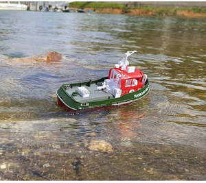 Tx686 2.4 גרם rc tugboat מודל 1/72 8 ק "מ/שעה עמיד למים מיני סירה חשמלית