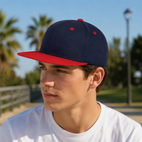 Casquette Snapback en Mélange de Laine Structurée à 6 Panneaux, Visière Plate, Broderie Personnalisée, Style Baseball, Streetwear Vintage, Vente en Gros