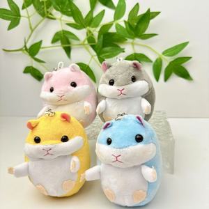 Plush Toy Small Hamster Doll Pendant PP Cotton Filled 10cm Cute Children's Schoolbag Cartoon Keychain