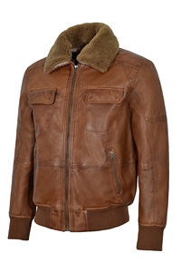 Custom 100% Genuine Rust Tan Nappa Leather <b>Men</b>’s <b>Jacket</b> Rugged Finish YKK Hardware Private Label OEM Utility Street Style - Product Image 2