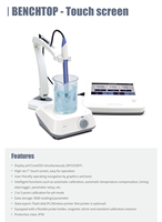 pH-mètre numérique de laboratoire SunHot avec paramètres PH/mV et ORP, testeur EC/Salinité, précision 0,002 pH, écran LCD, plastique, OEM