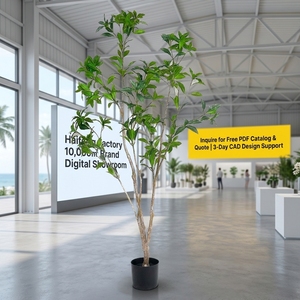 Grand arbre à monnaie artificiel de qualité supérieure, arbre <span class=keywords><strong>Pachira</strong></span> Aquatica réaliste pour la décoration minimaliste nordique et zen de la maison - Product Image 6