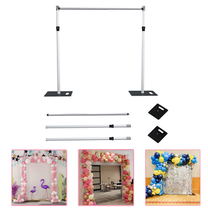 Hot Selling 10ft X10ft Heavy Duty Telescopic <b>Backdrop</b> <b>Stands</b> Aluminum Pipe and Drape <b>Backdrop</b> for <b>Wedding</b> Decoration - Product Image 2